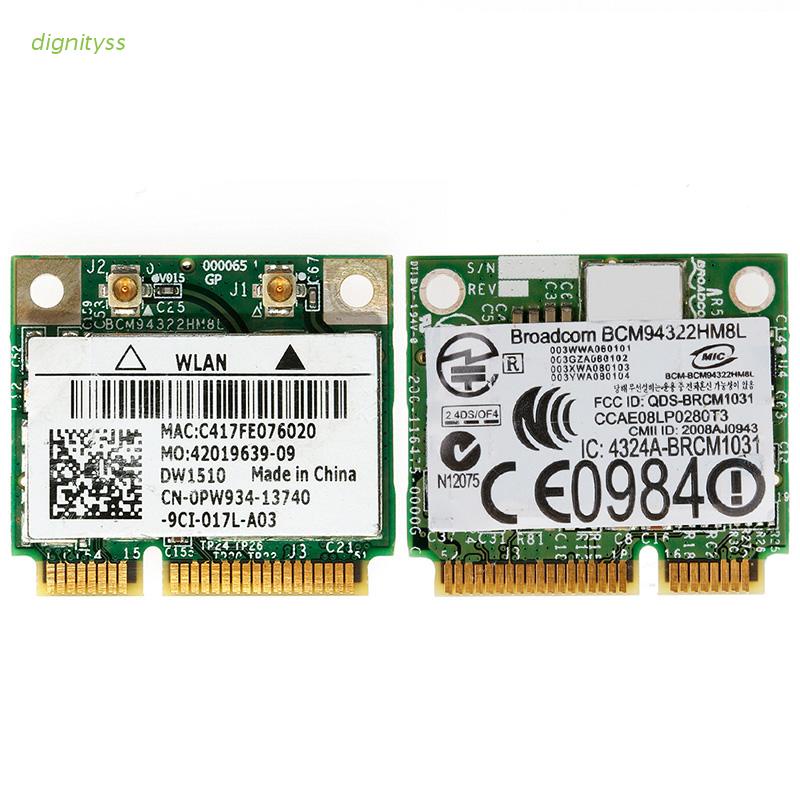 Thẻ mini PCI-E BCM94322HM8L DW1510 300M cho DELL E4200 E5500
