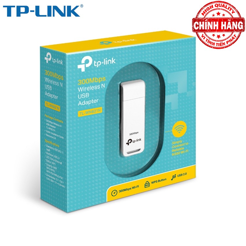 USB Thu WiFi TP-link TL-WN821N chuẩn N không dây tốc độ 300Mbps