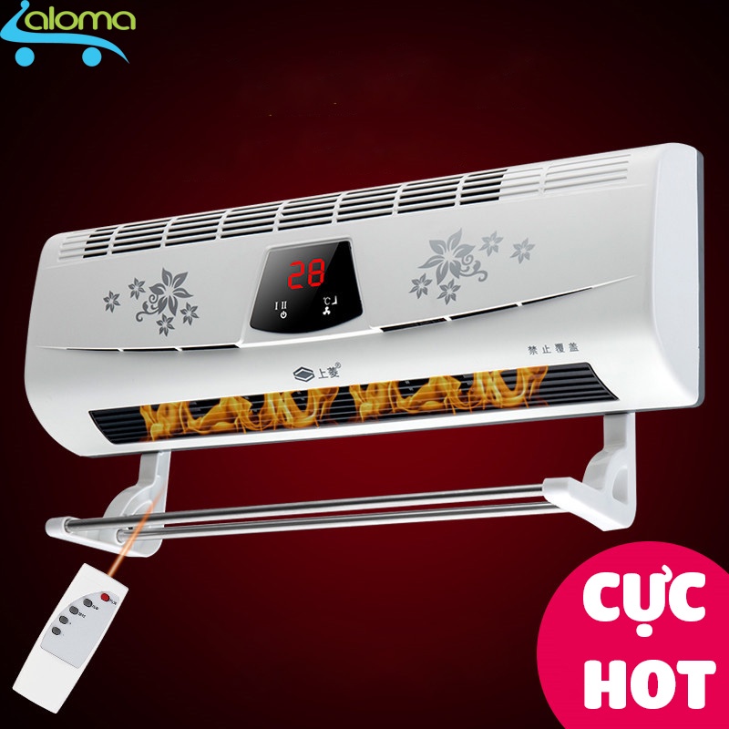 Máy sưởi gốm cao cấp YANGZI-4502 hiển thị nhiệt độ kèm điều khiển từ xa để thumbnail