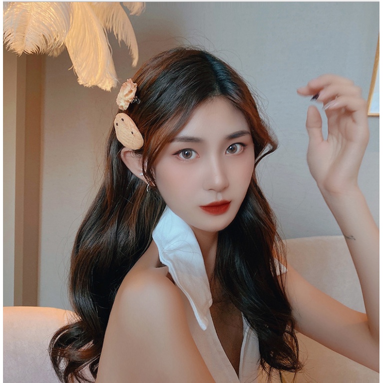 Kẹp tóc hình bánh quy sô cô la dễ thương