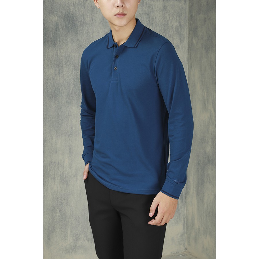 (SALE 40%) Áo dài tay Aristino VIỀN CỔ LỊCH LÃM, ALP002W7, tag 525k | BigBuy360 - bigbuy360.vn