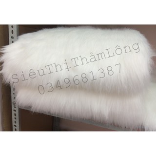 Thảm lông trắng chụp ảnh - trang trí