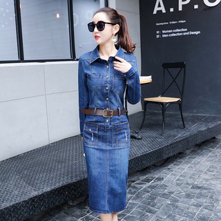 ĐẦM JEAN BODY DÀI TAY TÔN DÁNG