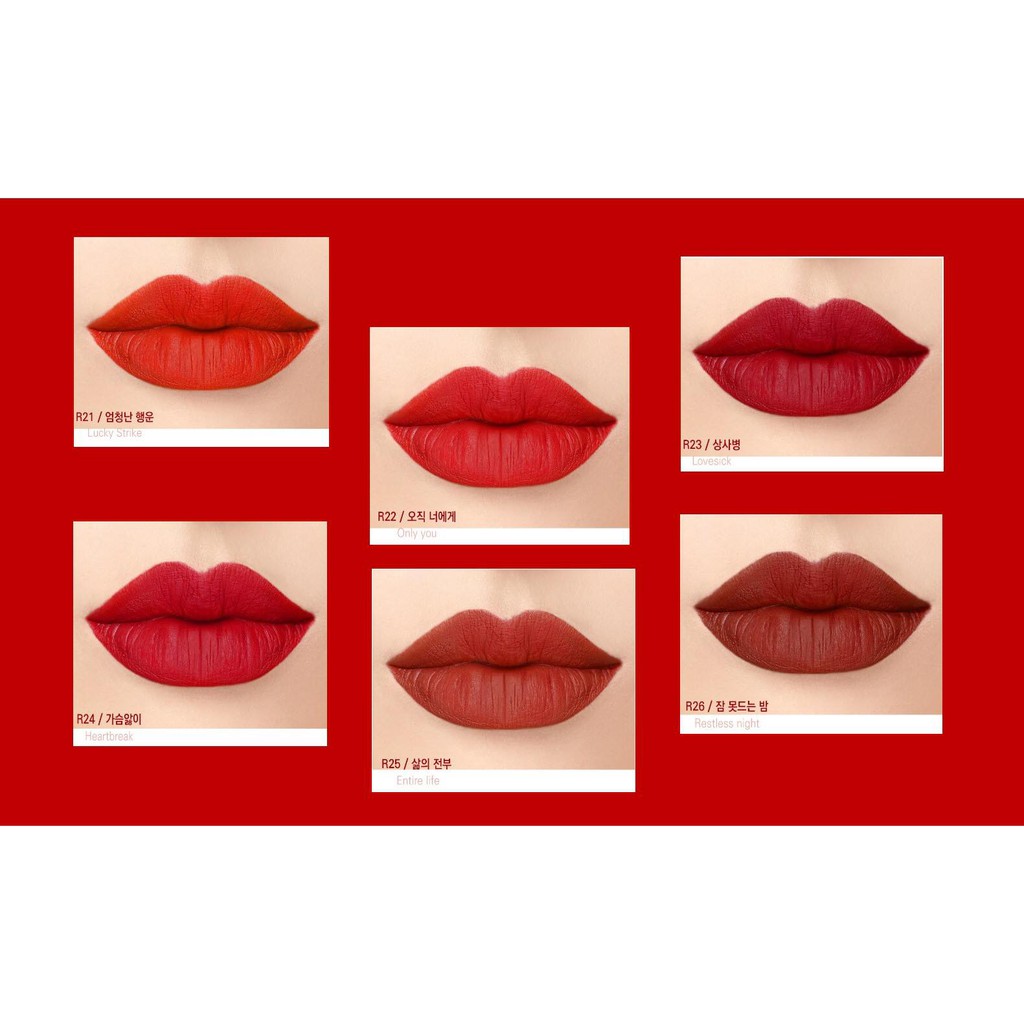 Son Thỏi Siêu Lì Lên Màu Tuyệt Đẹp Phong Cách Hàn Quốc Red Limited Pit A Pat Lipstick (100% Korea)