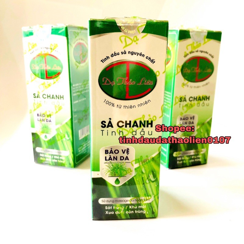 Tinh dầu sả chanh nguyên chất đuổi muỗi xông phòng khử mùi Dạ Thảo Liên