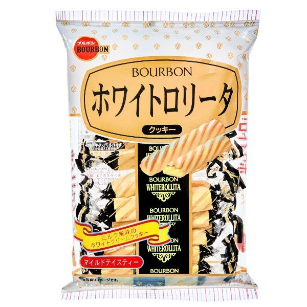 Bánh que Bourbon Whiterollita vị Kem gói 98gr (14 bánh)