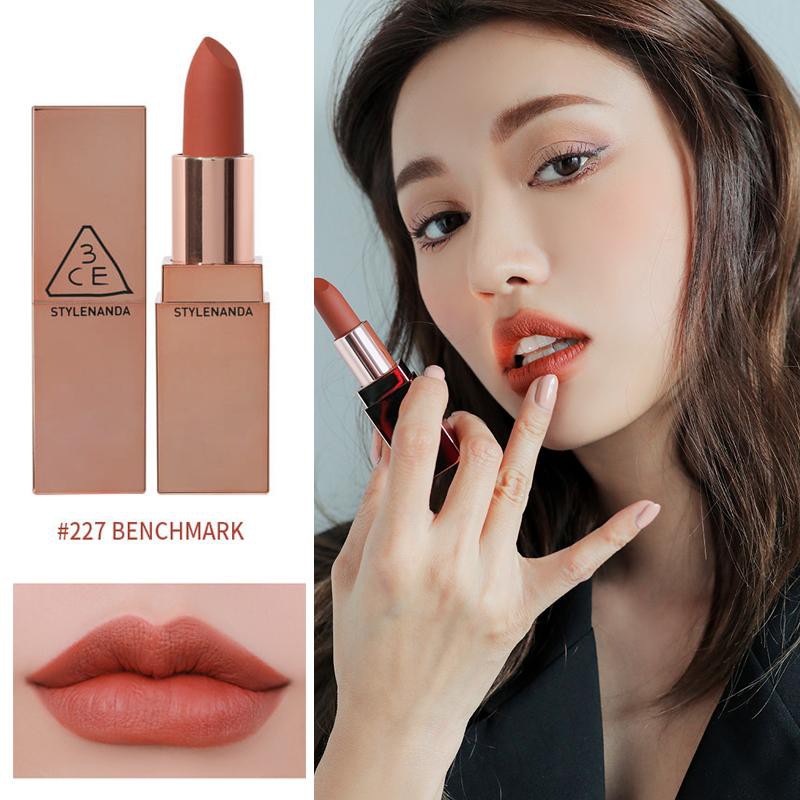 Son Thỏi Siêu Lì 3CE Matte Lip Color Vỏ Vàng