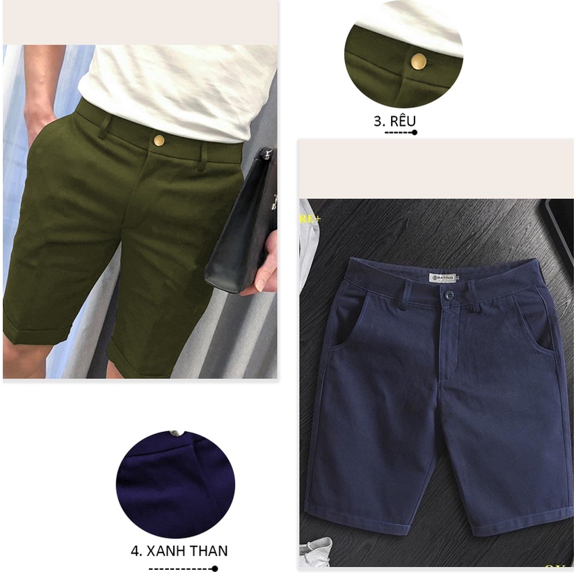 Quần Short Vải Nam Azila Chất Liệu Tuyết Mưa Dày Dặn Mềm Mịn Co Giãn Phong Cách Trẻ Trung Năng Động - QA07