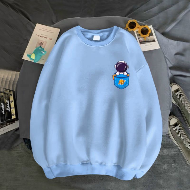 ÁO SWEATER UNISEX NHIỀU MÀU- NAM NỮ- IN PHI HÀNH GIA TÚI CỰC ĐẸP SIZE 35-70KG