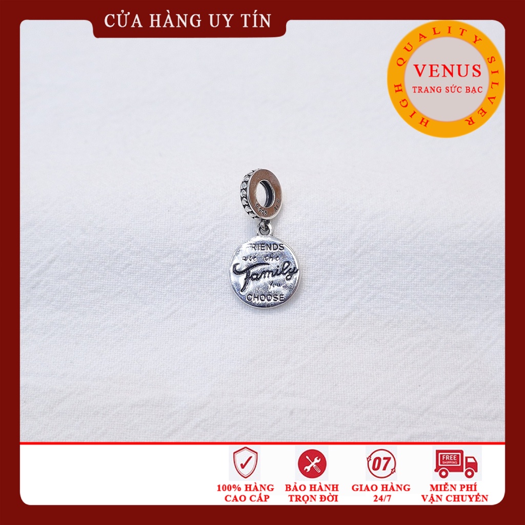 [Charm bạc 925 cao cấp] Charm treo gia đình Family- Mã sản phẩm VENUST14