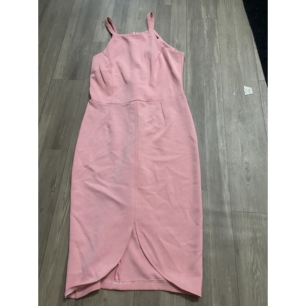 2hand đầm 2 dây hồng