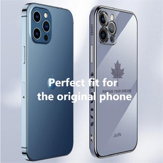 Ốp Điện Thoại Mạ Hình Lá Phong 6D + Dây Đeo Cho Xiaomi Redmi note5 note7 note7pro note8 note8Pro note9 note9 note9Pro note10 note10Pro