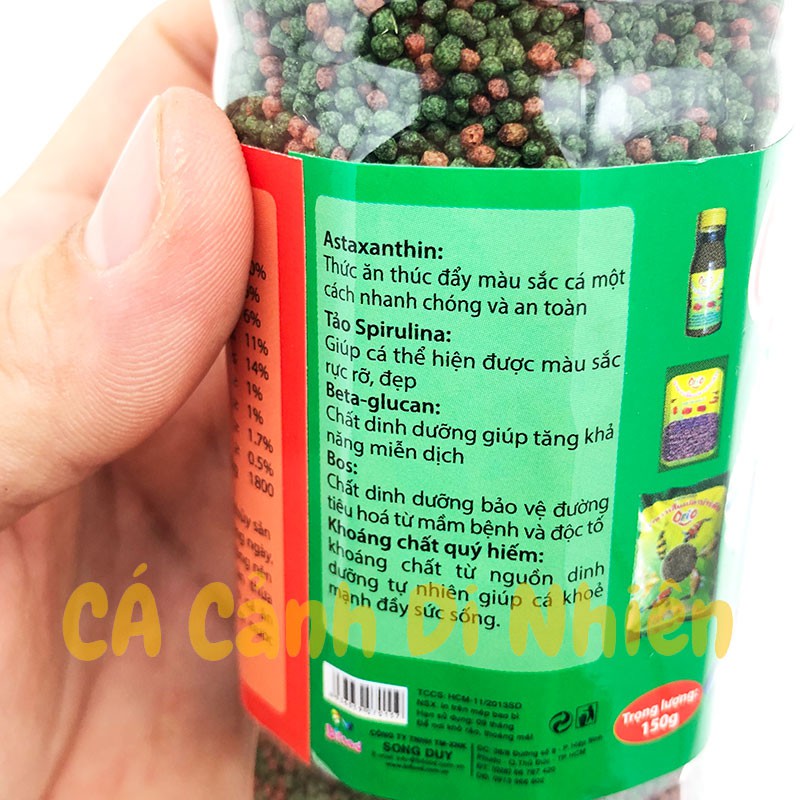 Thức ăn ORIO lên màu cho cá cảnh Hũ 100 gram - 150 Gram hạt NHỎ 1mm
