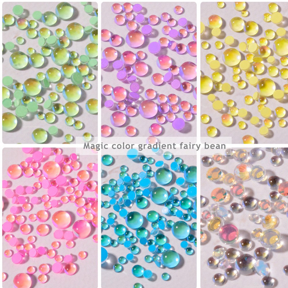 [Hàng mới về] Hộp phụ kiện đính trang trí móng tay màu kẹo đáng yêu 2021 DIY