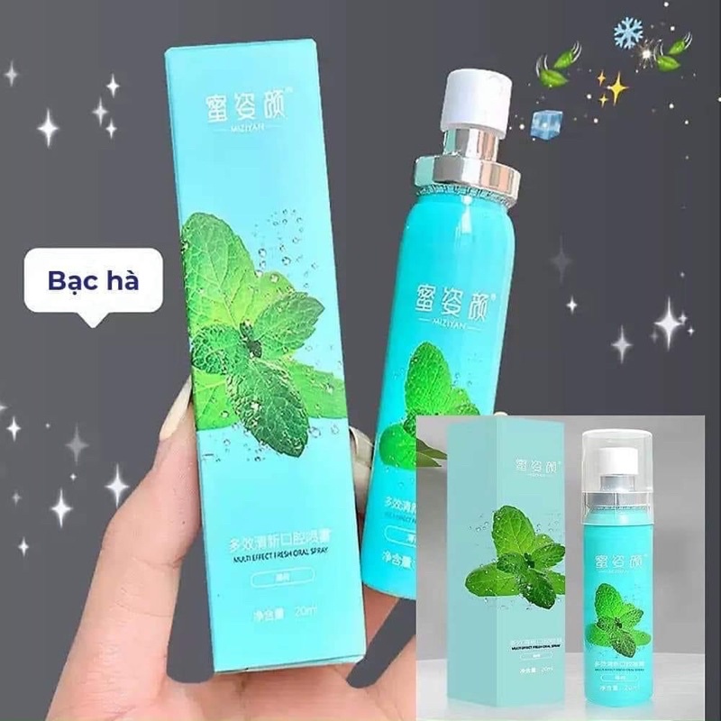 Xịt Thơm Miệng MIZIYAN 20ml  giảm Hôi Miệng, Thơm Mát