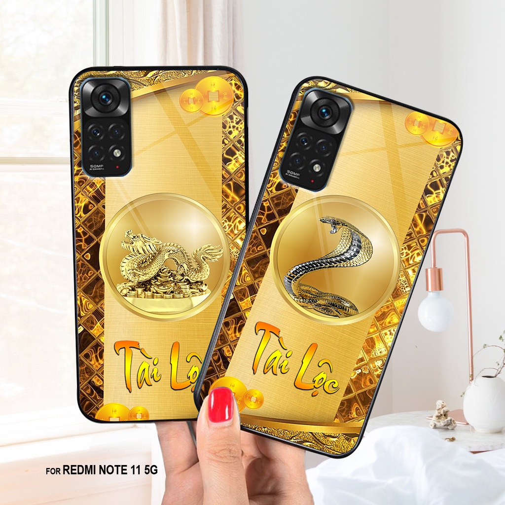 Ốp lưng KÍNH Xiaomi REDMI NOTE 11 4G / REDMI NOTE 11S / REDMI NOTE 11 PRO 5G in hình 3D 12 CON GIÁP -TÀI LỘC-PHÚ QUÝ