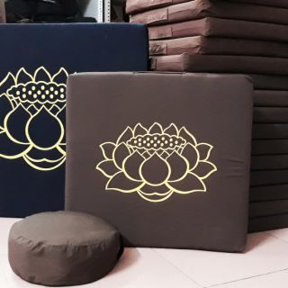 Combo bộ bồ đoàn tọa cụ, bồ đoàn 25x10cm 2 lớp ruột vỏ đậu xanh, tọa cụ mút mềm 50x53x5cm