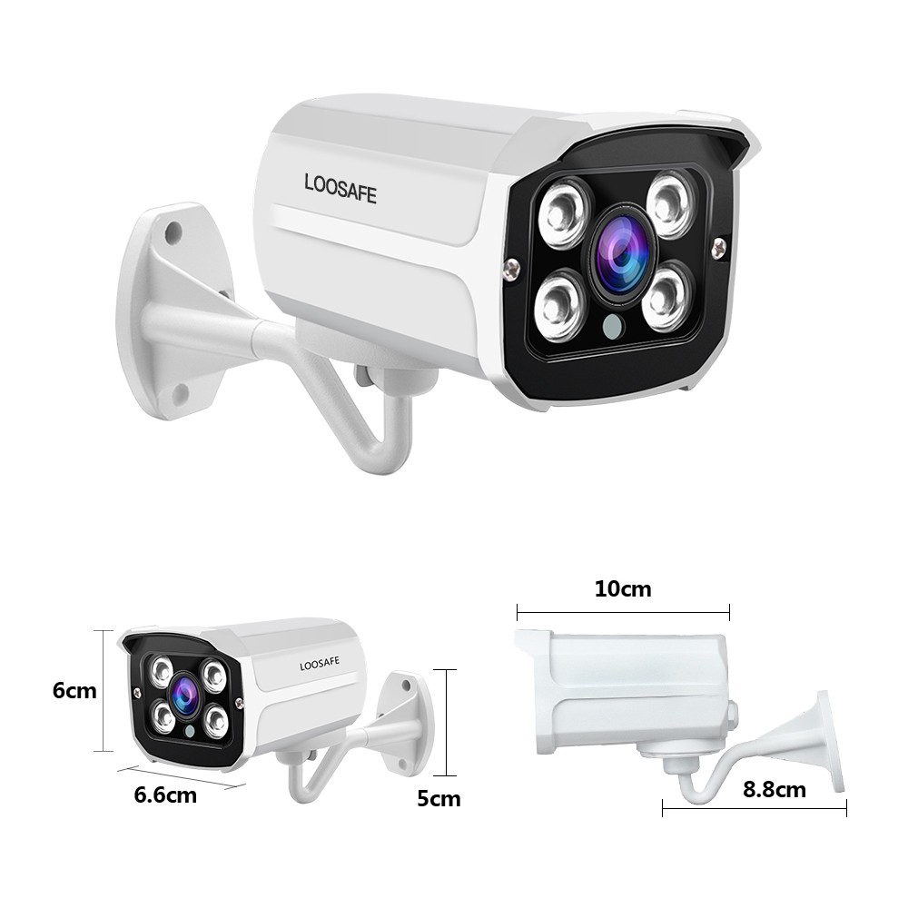 Camera giám sát POE ngoài trời chống nước Full HD 3MP Full HD, Camera IP ban đêm hồng ngoại | BigBuy360 - bigbuy360.vn