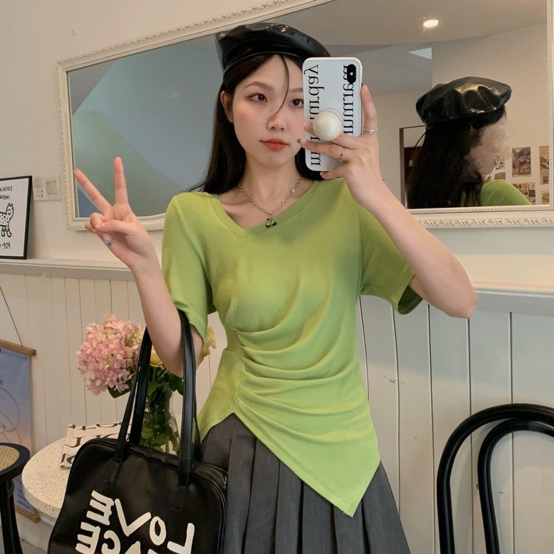 Áo Thun Tay Ngắn Thiết Kế Mới Thời Trang Mùa Hè Dành Cho Nữ