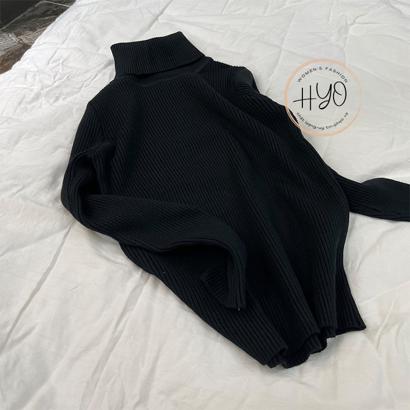Áo Len Nữ cổ lọ hàn quốc ôm dáng form co dãn lông cừu trơn Quảng Châu | BigBuy360 - bigbuy360.vn