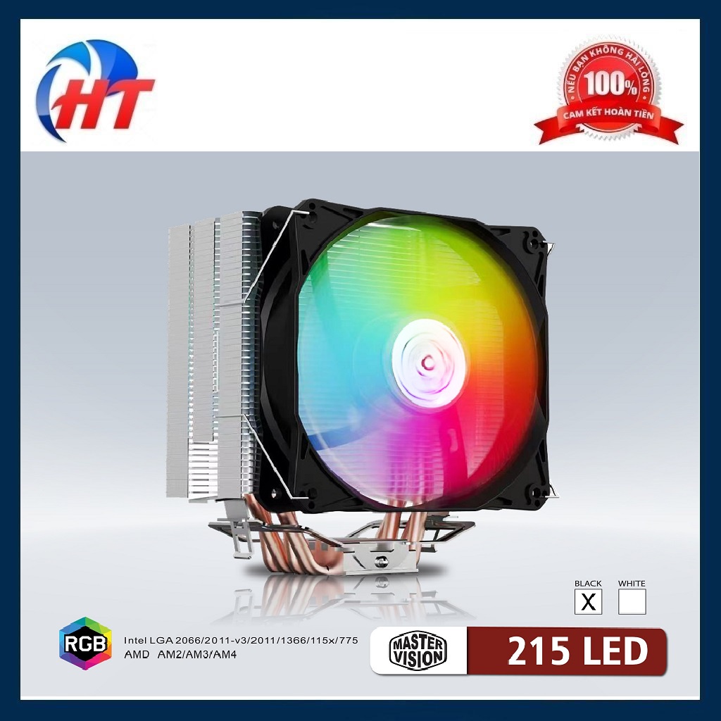 Quạt tản nhiệt Fan Hyper 215 LED (Tản 4U, kích thước 12cm, màu Đen và Trắng)