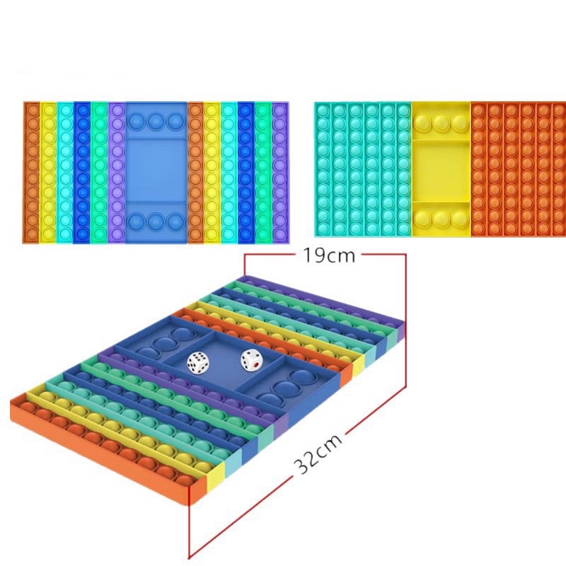 [RẺ VÔ ĐỊCH] Pop it Hai Người Chơi - Bàn Cờ Pop It Kèm Xúc Xắc Vui Nhộn Cho Bé Yêu - Smarthome TOys