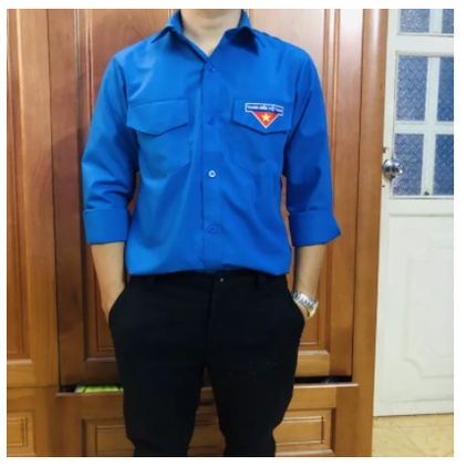 có bigsize- Áo đoàn sơ mi thanh niên nam nữ dài tay ngắn tay hàng loại tốt