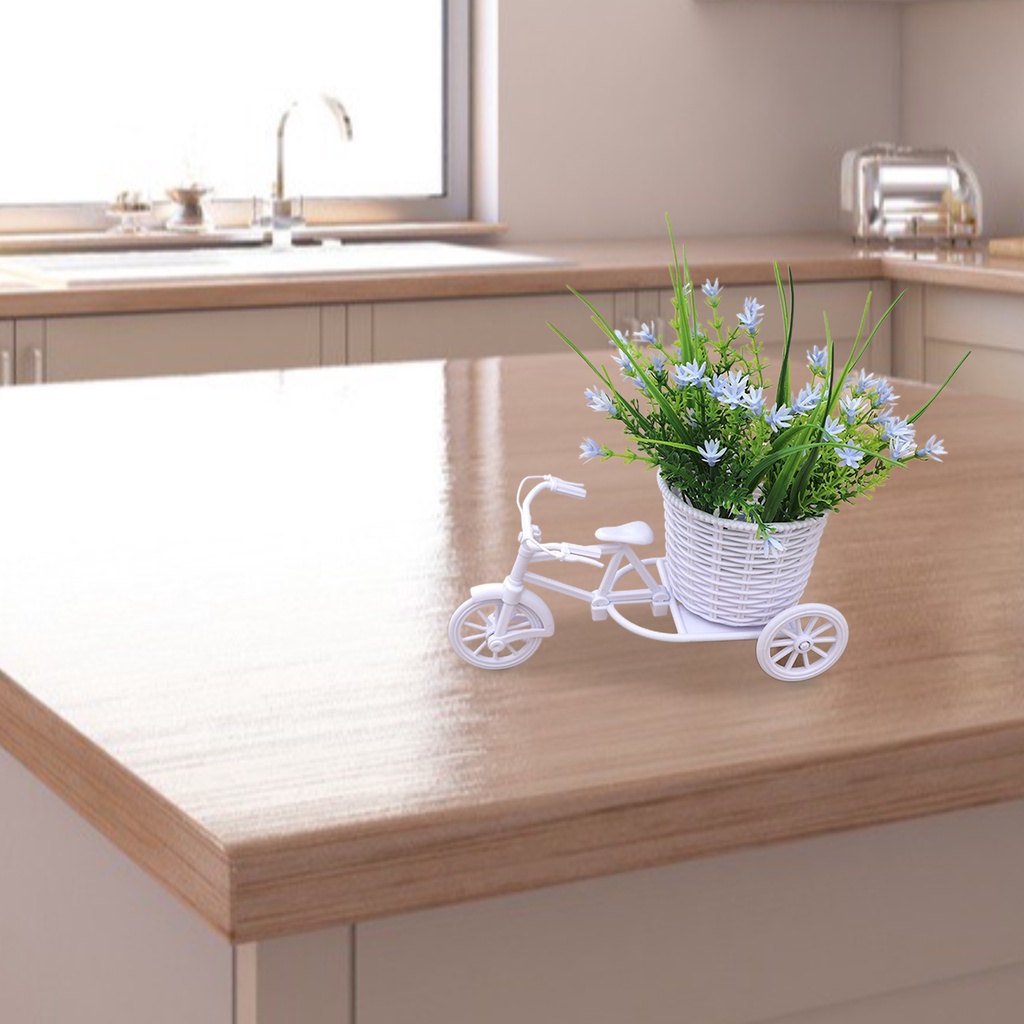 1 Bộ Cây Hoa Nổi Hình Xe Đạp Bằng Mây Nhân Tạo Sinh Động Trang Trí Đám Cưới DIY