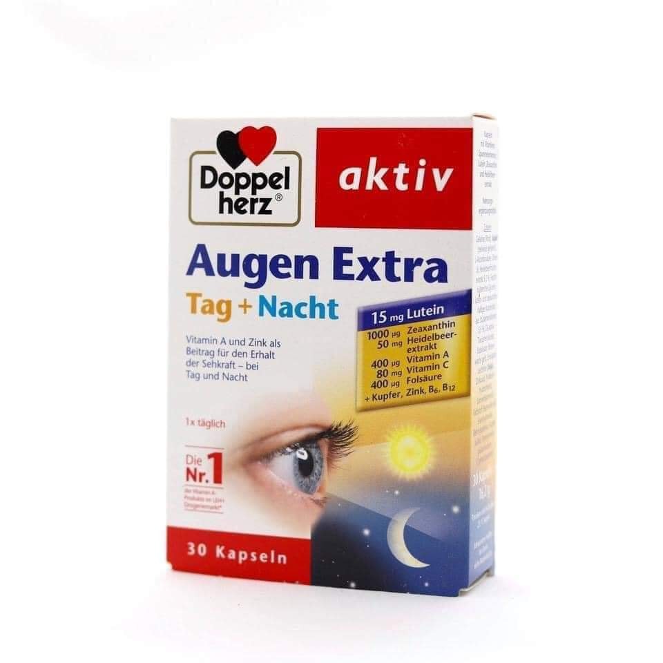 Viên bổ mắt DoppelHerz Augen Extra, chống mỏi mắt và tăng cường thị lực, chính hãng của Đức