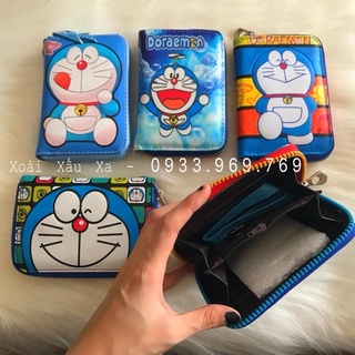 Ví tiền hoạt hình dây kéo đoraemon, spongbob, b-duck