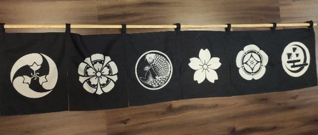 Màn rèm ngang 6 mảnh phong cách Nhật (không thanh treo)