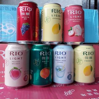 Combo 6 lon nước hoa quả lên men RIO LIGHT
