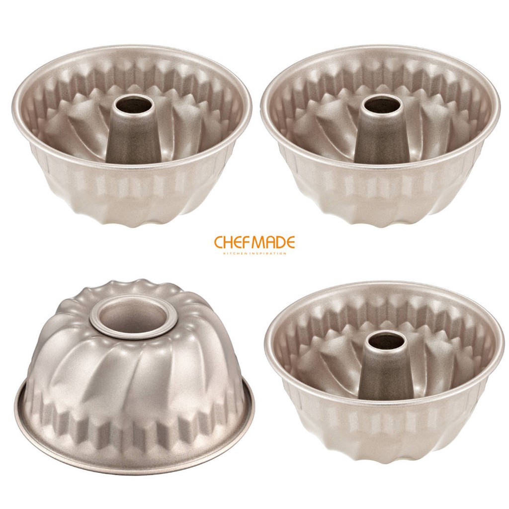4 Khuôn nướng bánh CHEF MADE WK9033-4 4 inch bằng thép carbon chống dính được chứng nhận FDA dành cho lò nướng