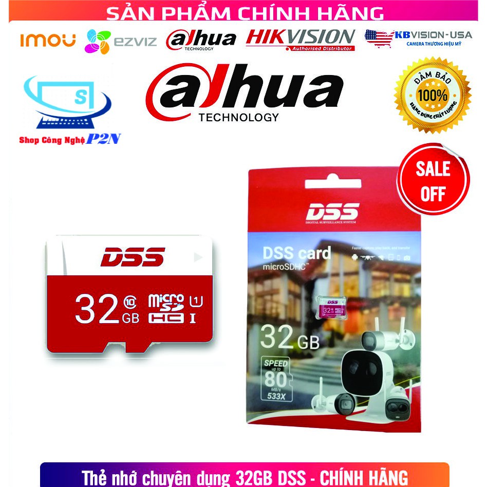 [Chính hãng] Thẻ Nhớ DAHUA DSS Micro SD 32GB- tốc độ cao - bảo hành 24 tháng | BigBuy360 - bigbuy360.vn