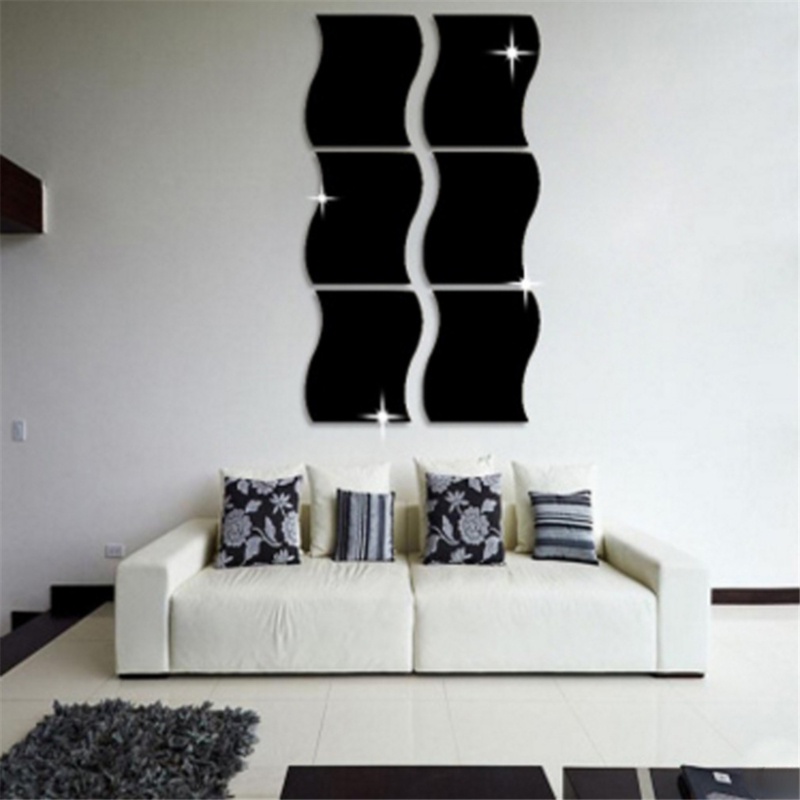 Bộ 6 miếng dán tường tráng gương