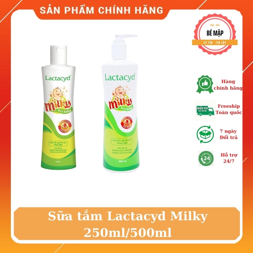 Sữa tắm gội trẻ em Lactacyd Milky 250ml/500ml