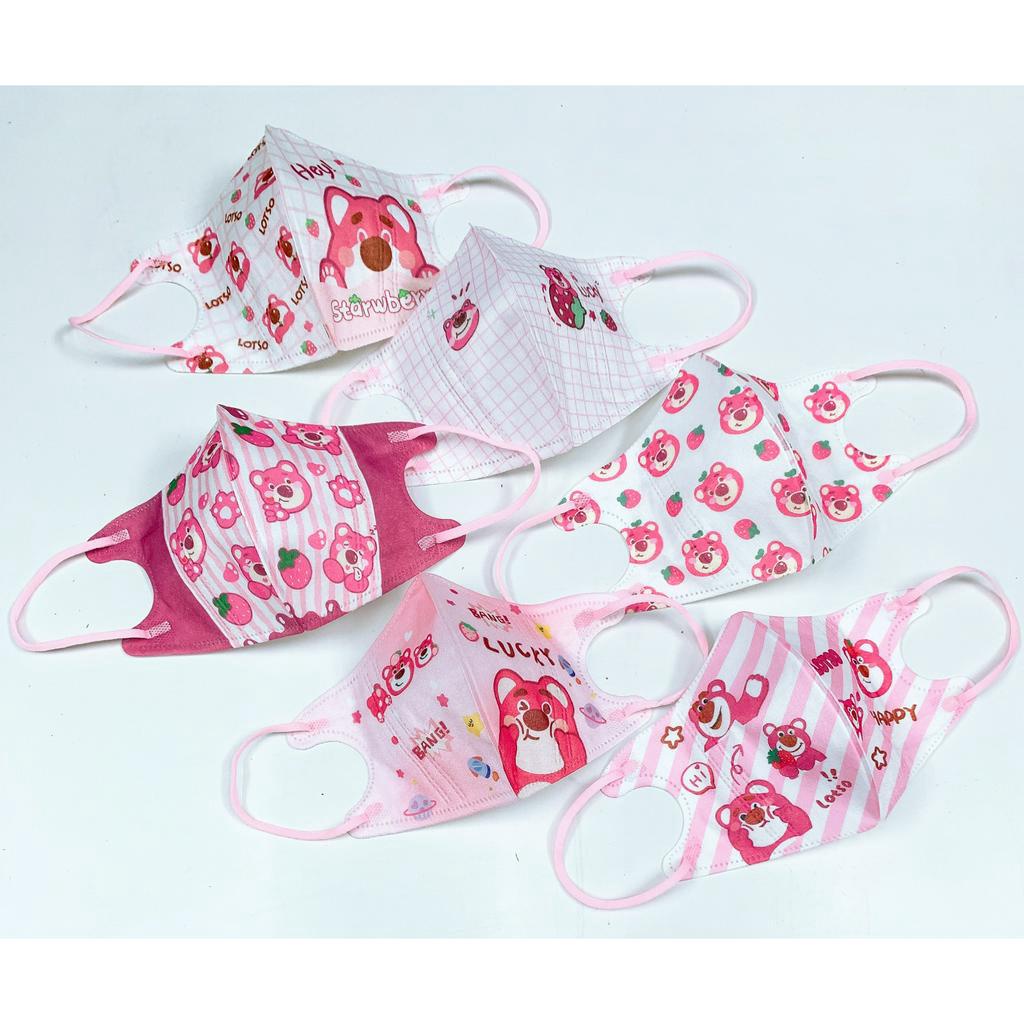 SET 10C KHẨU TRANG GẤU DÂU CHO BÉ