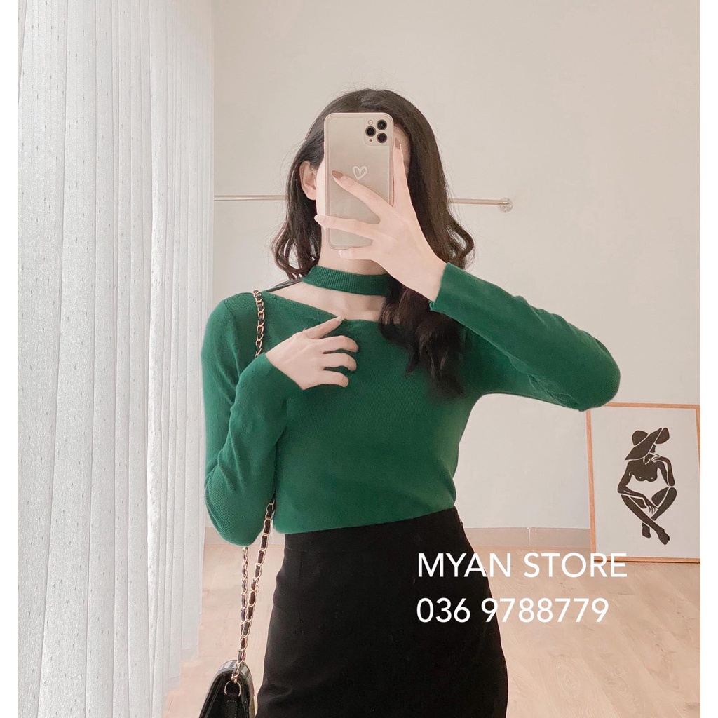 Áo len hở cổ dài tay A102136 | BigBuy360 - bigbuy360.vn