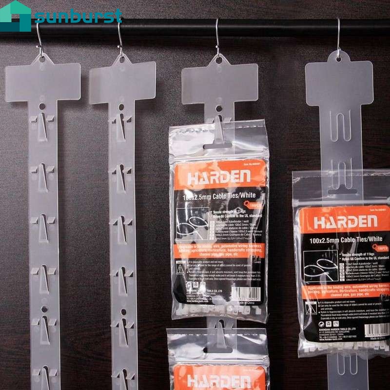 [Featured] Dải Nhựa Trong Suốt Trưng Bày Đồ Ăn Vặt Có Kẹp / Dây Treo Sản Phẩm Bán Lẻ