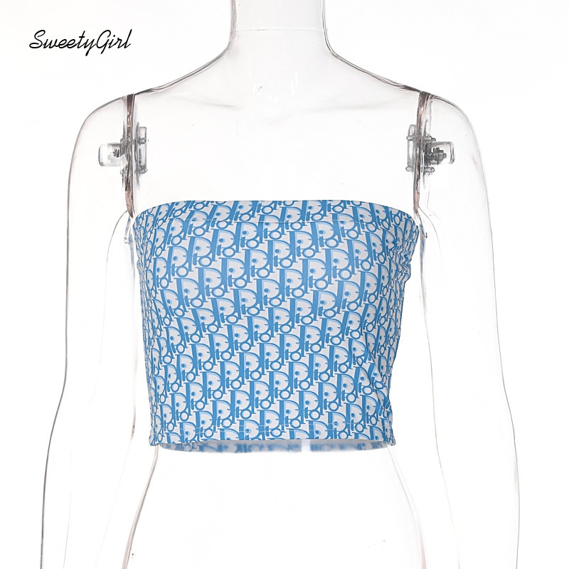 Áo Ống In Chữ Mỏng 2022 Thời Trang Cho Nữ