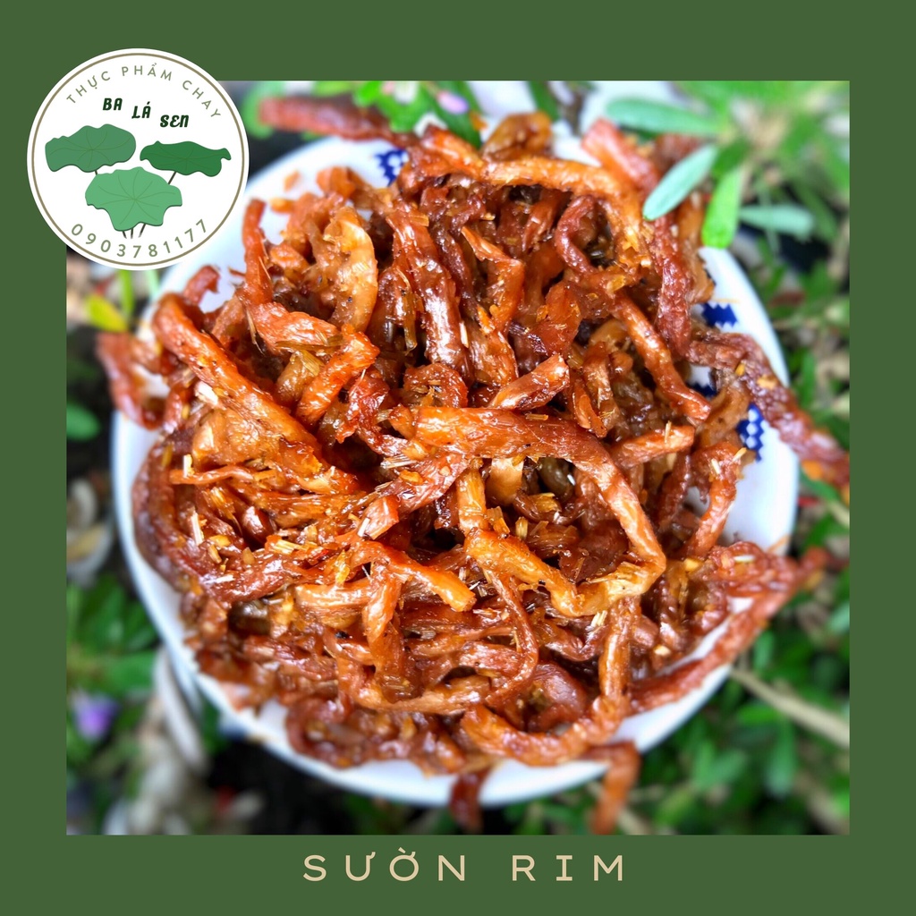 Sườn non chay rim Ba Lá Sen chế biến sẵn, bảo quản lâu 100g