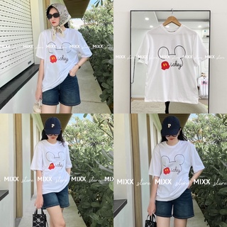Áo thun nữ Mickey topten xuất hàn chất thun cotton phom suông trẻ trung năng động