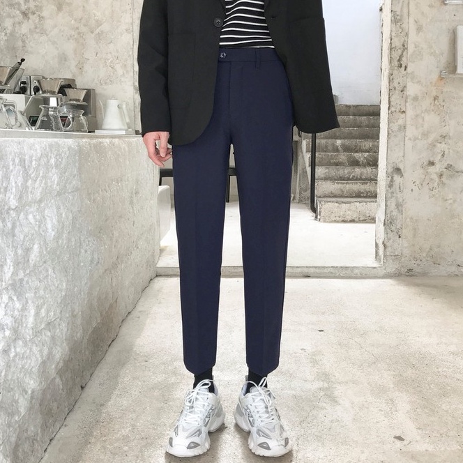 Quần Tây Nam - Quân Âu Nam Đen Hàn Quốc Công Sở Giá Rẻ Dáng Ôm Chuẩn Vải Co Giãn Không Nhăn Hori
