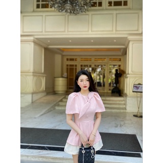 Pandora Top 🌸 Áo chất text đính nơ tiểu thư (Lưu ý mô tả sản phẩm)