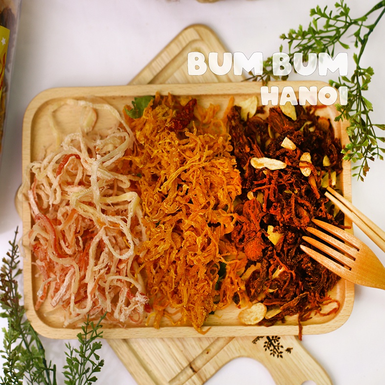 Khô mực mix 3 vị khô gà, khô heo Bumbum đồ ăn vặt Hà Nội siêu ngon siêu rẻ | BigBuy360 - bigbuy360.vn