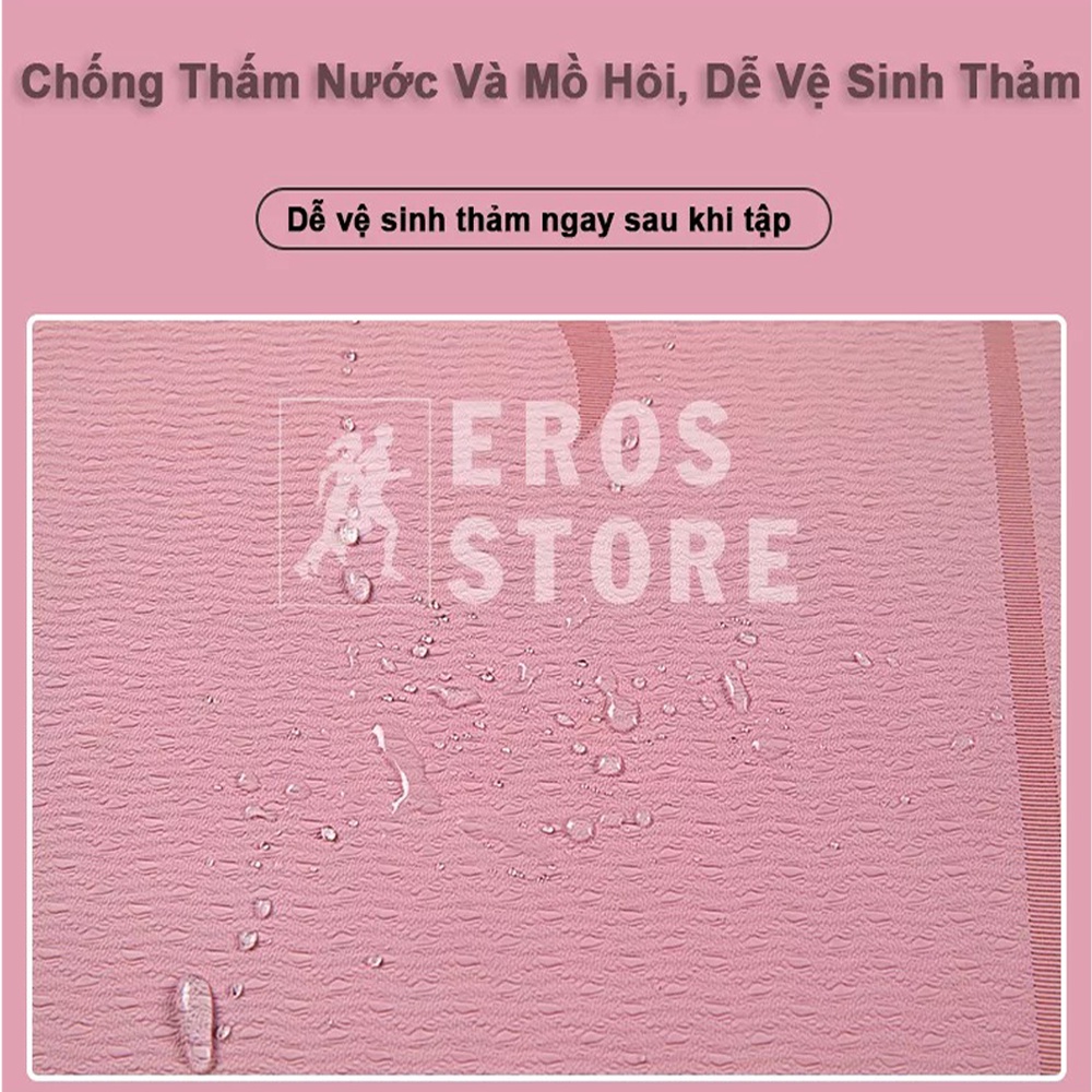 Thảm Tập Yoga 8MM Định Tuyến TPE Cao Cấp Chống Trượt Chính Hãng Eros Store