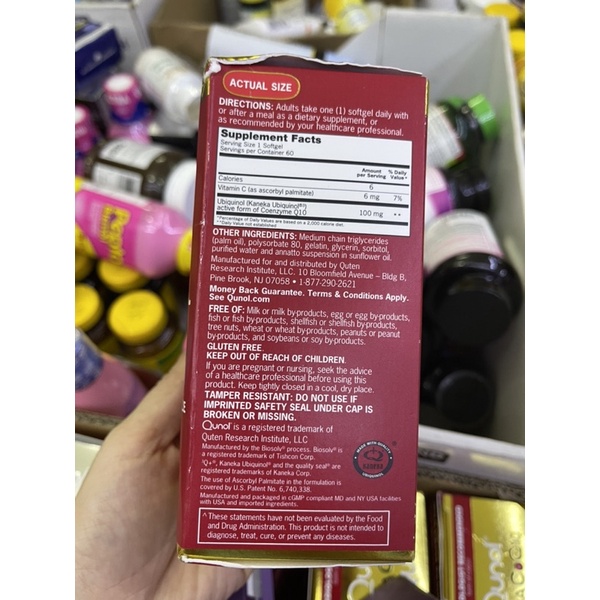 Viên uống Qunol mega coq10 mỹ bổ tim mạch