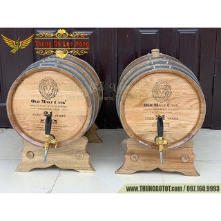 THÙNG GỖ SỒI NGÂM Ủ RƯỢU 50 LÍT