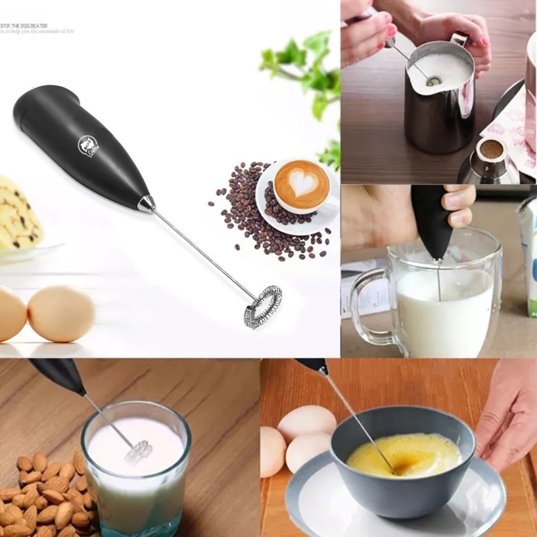Mini Electric Whisk Mixer Stirrer Steel Hand Drill Mixer Stem Egg Beater Coffee Milk Frother Whipped Creamer Juice