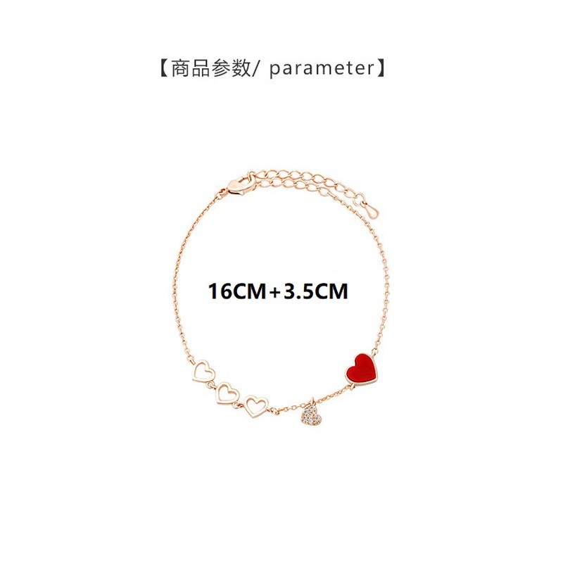 Vòng tay mặt hình trái tim đính kim cương nhân tạo cho nữ | BigBuy360 - bigbuy360.vn